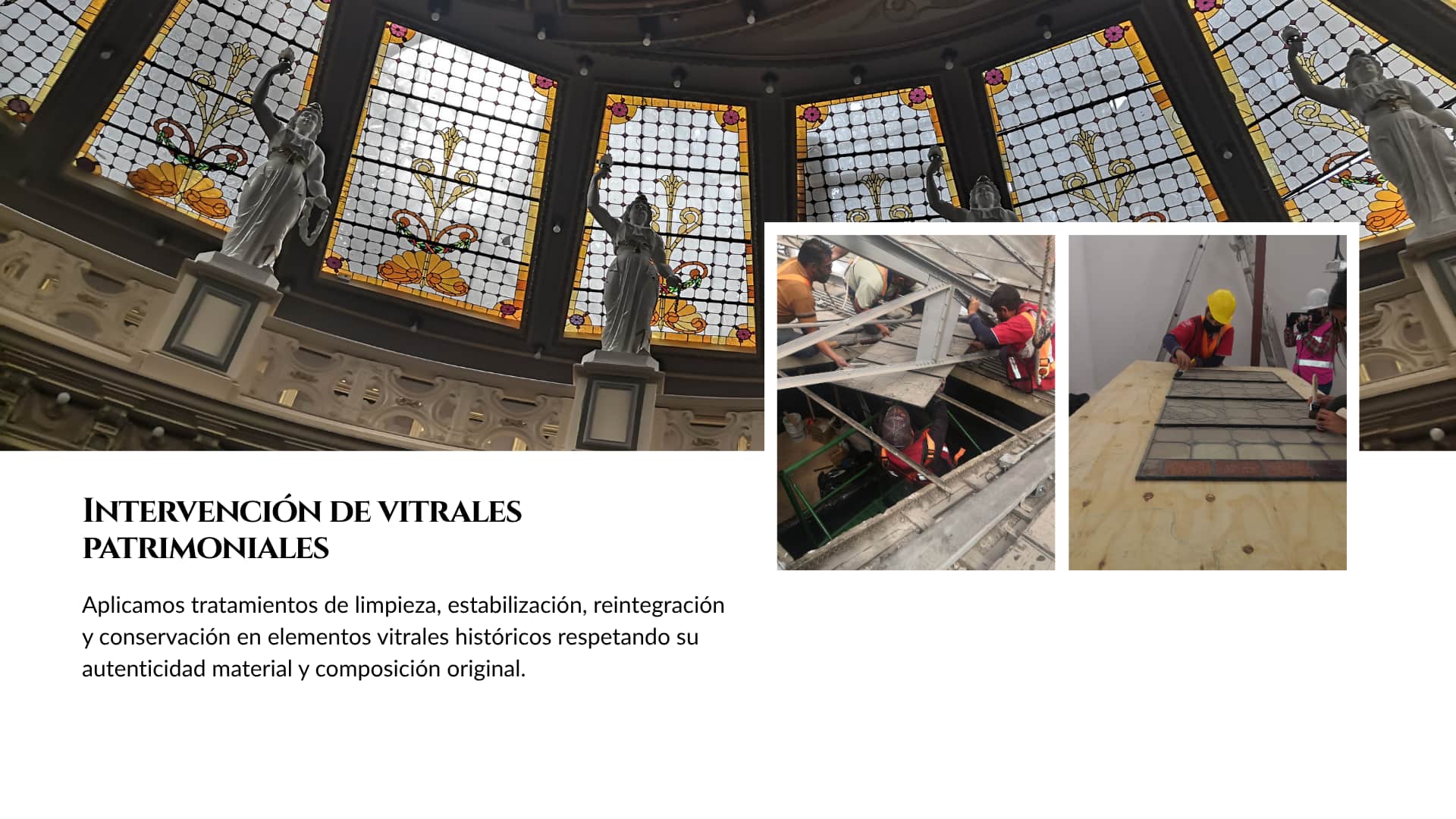intervención de bienes inmuebles . vitrales