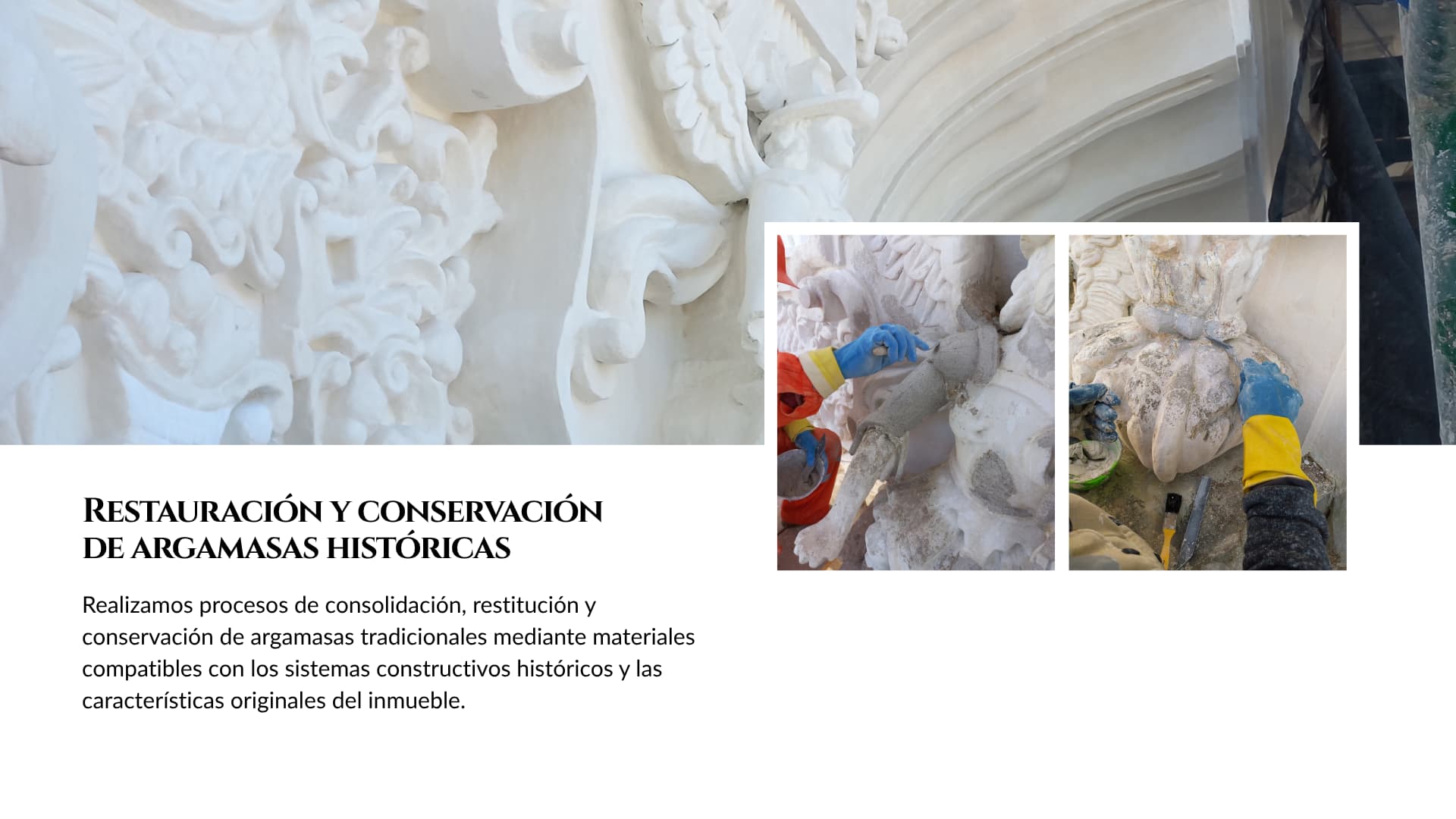 intervención de bienes inmuebles - argamasas