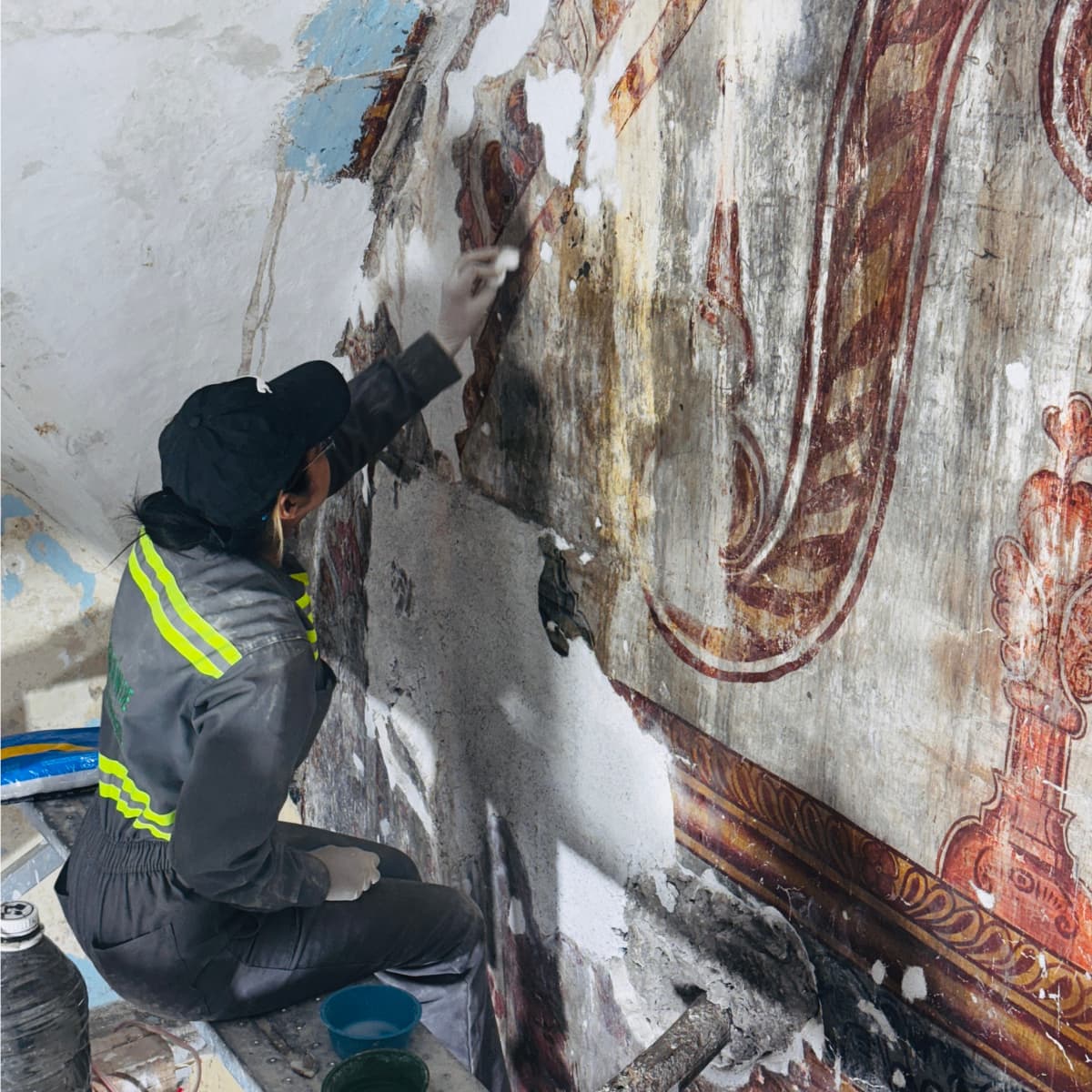 Restauración de pintura mural 3